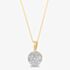 9ct Yellow Gold 0.50ct Diamond Circle Pendant Necklace THP29213-50