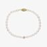 9ct Yellow Gold Flower Diamond Freshwater Pearl Beaded Bracelet GB531W