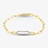 Pure Brilliance 9ct Yellow Gold 0.15ct Diamond Paperclip Bracelet THB44260-15NJ