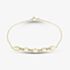 Pure Brilliance 9ct Yellow Gold 0.10ct Diamond Interlinked Chain Bracelet THB46274-10