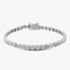 9ct White Gold 3.00ct Diamond Flower Cluster Tennis Bracelet THB23595-300