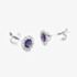 9ct White Gold Amethyst & Diamond Cluster Stud Earrings NTE409AMD-9WG