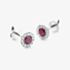 9ct White Gold Ruby & Diamond Cluster Stud Earrings NTE409RD-9WG