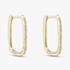 9ct Yellow Gold Diamond Square Hoop Earrings E4664/15-10