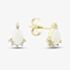 9ct Yellow Gold Oval Opal & Diamond Cluster Stud Earrings E4583-10