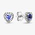 Gold Impression 9ct White Gold Tanzanite & Diamond Heart Stud Earrings RJE4006