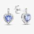 9ct White Gold Tanzanite & Diamond Heart Stud Earrings RJE04752-TA