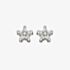 9ct White Gold Diamond Star Stud Earrings GE2353