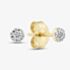 9ct Yellow Gold 0.05ct Brilliant Cut Diamond Cluster Stud Earrings THE46506-05