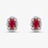 9ct Diamond Ruby Oval Stud Earrings BSE0006-R