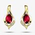 9ct Yellow Gold Ruby and Diamond Swirl Stud Earrings E1860/7-9
