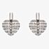 9ct White Gold Split Diamond Heart Stud Earrings GE2298
