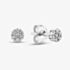 9ct White Gold 0.12ct Diamond Flower Stud Earrings THE17445-12