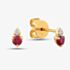 14ct Yellow Gold Brilliant Cut Ruby & Diamond Stud Earrings E39074KY14RB (X2)