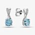  9ct White Gold Aquamarine & Diamond Crossover Stud Earrings OJE1703-AQ