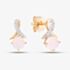 9ct Yellow Gold Round Opal & Diamond Crossover Stud Earrings PE05560YOP