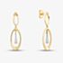 9ct Yellow Gold Diamond Oval Dropper Earrings E4537YW/15-10