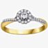 9ct Two Tone Gold 0.25ct Diamond Twist Cluster Ring 30392YW/25-10