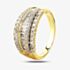 9ct Yellow Gold 1.00ct Multi-cut Diamond Five Row Ring THR23578-100 