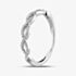 9ct White Gold 0.15ct Diamond Pave Open Wave Ring THR23187-15