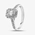 9ct White Gold 0.50ct Emerald Cut Diamond Cluster Shoulder Set Ring THR29083-50