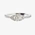 Platinum 4 Claw 7 Stone Cluster Diamond Shoulders Ring DSR39(0.30ct PLUS)