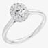 Platinum Excellence Platinum 0.45ct Certificated Oval Cut Halo Ring ENG4019 SMT M