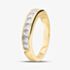 18ct Yellow Gold 1.01ct Princess Cut Half Eternity Ring R9357Y M