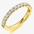 Gold Impression 18ct Yellow Gold 0.75ct Round Brillliant Cut Diamond Half Eternity Ring HET2005YG