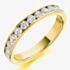 Gold Impression 18ct Yellow Gold 0.75ct Round Brillliant Cut Diamond Half Eternity Ring HET2108YG