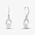 18ct White Gold 0.70ct Brilliant Cut Open Oval Swirl Huggie Dropper Earrings LG306/EA-PR