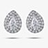 18ct White Gold 0.67ct Pear-cut Diamond Halo Cluster Stud Earrings E3787W/67-18