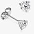  18ct White Gold 0.52ct Brilliant Round 3 Claw Diamond Earrings F102E(4.0)PR