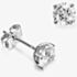 18ct White Gold 0.50ct Round Brilliant 4 Claw Diamond Earrings ERG241(4.0)PR