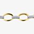 18ct Two Tone Gold 1.50ct Diamond Oval Link Bracelet BR845YW/150