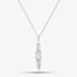 18ct White Gold 0.60ct Baguette & Brilliant Cut Diamond Dropper Necklace LG260/NA