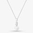 18ct White Gold Freshwater Pearl & Diamond Dropper Pendant Necklace PNX5119PL