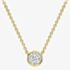 18ct Yellow Gold 0.08ct Rubover Diamond Necklace CB179-18