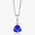 Tivon Classic 18ct White Gold Trillion-Cut Tanzanite & Diamond Necklace CPW1STR7TZ