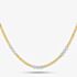 18ct Two Colour Gold 3.00ct Brilliant Cut Diamond Half Tennis Necklace HSN1055(3.00CT)S