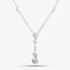 18ct White Gold 0.56ct Brilliant Cut Diamond Dropper Bar Necklace LG250/NA