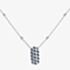 18ct White Gold Marine Sapphire and Diamond Wave Cluster Necklace LG193/NA(BS)