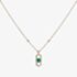 18ct Gold Gatsby Baguette-cut Emerald and Round Diamond Dropper Necklace LG194/NB(EM)