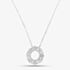 18ct White Gold 0.66ct Marquise & Brilliant Cut Diamond Circle Pendant Necklace P38157GW18DD