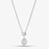 18ct White Gold 0.31ct Pear & Brillaint Cut Diamond Dropper Necklace P22430GW18DD
