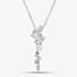 18ct White Gold 0.97ct Oval & Brilliant Cut Diamond Dropper Necklace P27127GW18DD