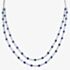 18ct White Gold Sapphire & Diamond Two Row Necklace HSN1061(BS) 