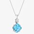 Tivon 18ct White Gold Santa Maria Aquamarine and Diamond Necklace PW-0944-SAQ