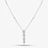 18ct White Gold Graduating Diamond Cluster Pendant Necklace H1100