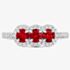Tivon Platinum Ruby and Diamond Triple Halo Cluster Ring RWP-1886-RB M1/2